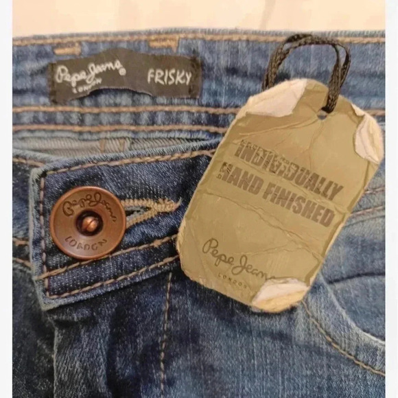 Pepe Jeans Low Rise Skinny Medium Wash Blue Jeans Size 30 - Picture 10 of 12